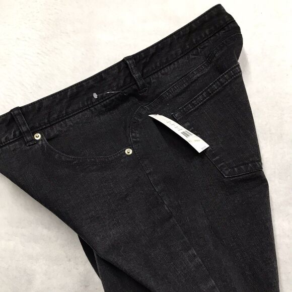 NWT THEORY Russia Black Jeans Women 12 (34x30) Skinny Taper Stretch Denim Biker - Picture 6 of 16